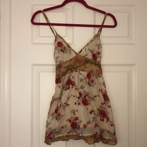 Passport Vintage Floral Babydoll Tank Sz S